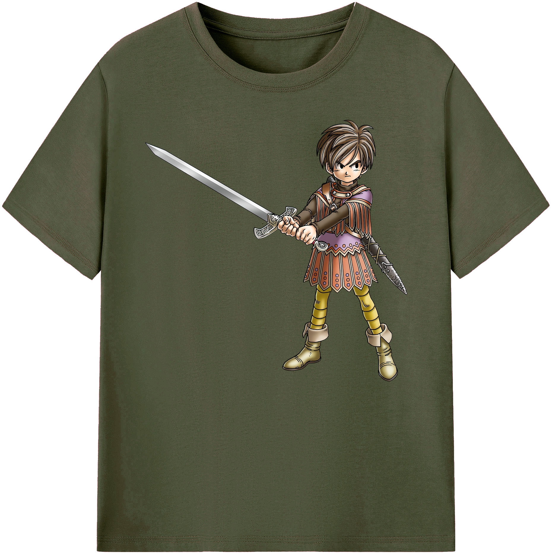 （画像用） ドラゴンクエスト Doragon Kuesuto Dragon Quest 綿100％ メンズ半袖Tシャツ｜肌触りやわらか＆通気性